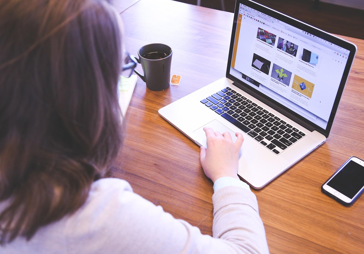 Business professionals with technology